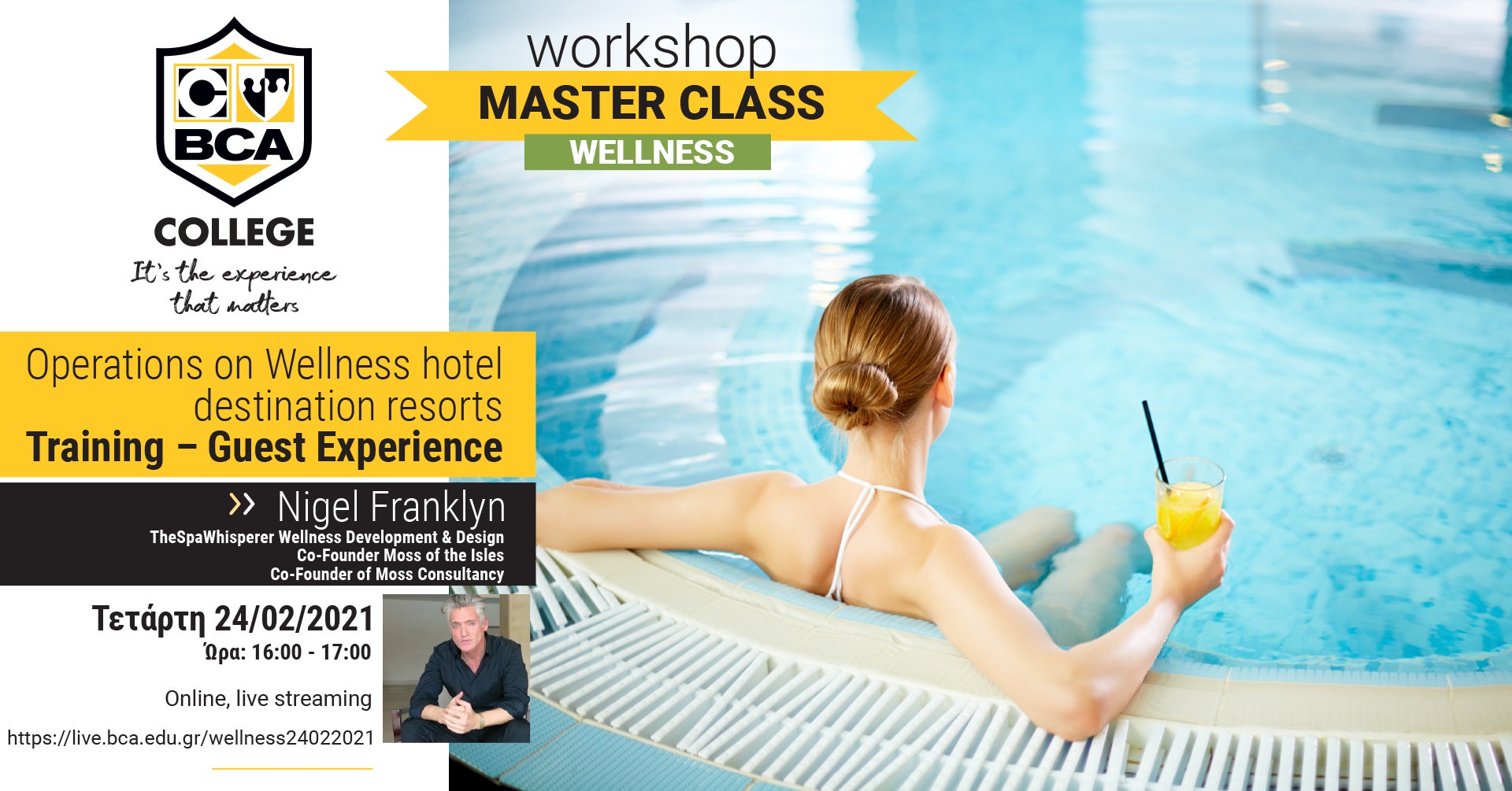 Operations on Wellness hotel destination resorts. Training - Guest Experience